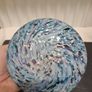 Vintage Art Glass Bowl Turquoise Image 4