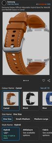 Samsung Galaxy Official Adjustable Hybrid Band for Watch8 and Watch8 Classic in Camel