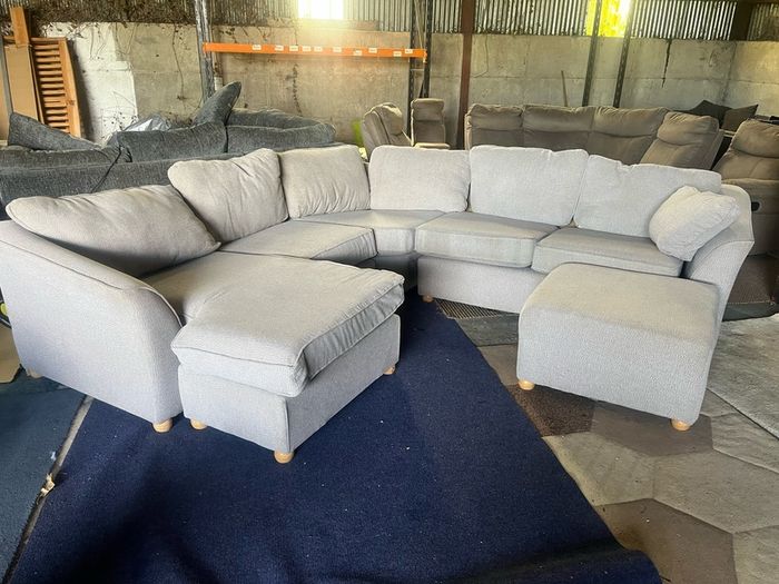 Grey corner sofa set couch