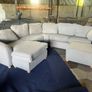 Large grey corner sofa with 2 footstools Image 2