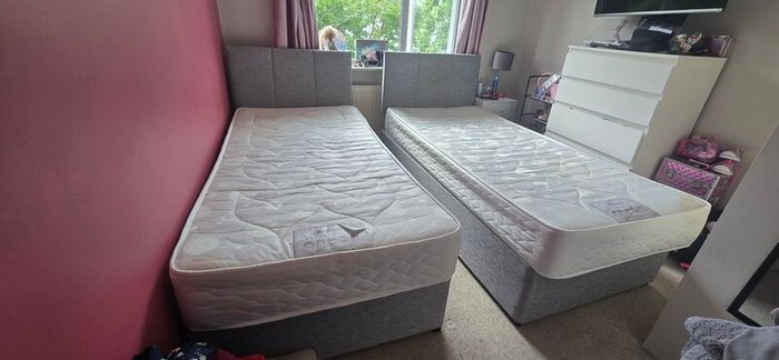2 Single Beds with Mattresses