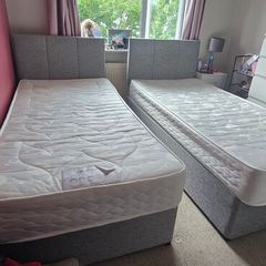 2 Single Beds with Mattresses