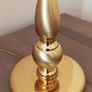 Vintage Brass table lamp polished in  matt & gloss finish with original lamp shade   height 37cm Image 4