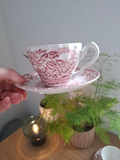 Antique Myotts Country Life Staffordshire 3 cups & Saucers