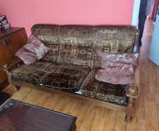 Solid Wood Couch & Two Armchairs