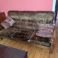 Solid Wood Couch & Two Armchairs