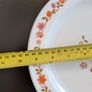 Vintage Arcopal France Orange Floral 27cm Dinner Plates Pair Image 2