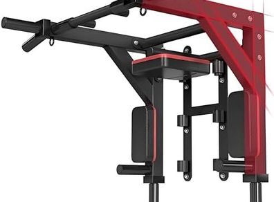Multifunctional Wall Mounted Pull Up Bar/Chin Up bar,Dip Station for Indoor Home Gym Workout,Power Tower Set