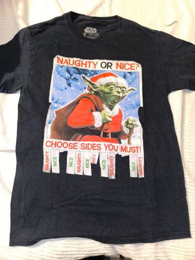 star wars xmas t shirt size small