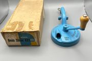 Vintage Cast Iron Spong &amp; Co Ltd No 632 Bean Slicer In Blue - Original Box
