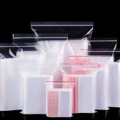 Clear Resealable Zip Lock Plastic Bags 100pcs Medium Sizes