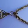 Vintage Gold Plated Lariat Necklace Jade Spinner Image 6