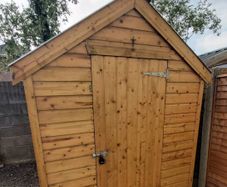 8x6 Garden Shed , 3 door wardrobe, IKEA TV stand