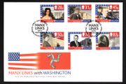 2006 Isle of Man Manx Links with Washington DC, USA Commemorative Stamps First Day Cover (FDC)