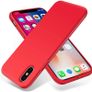 Liquid Silicone Case For iPhone X / XS Luxury Thin Soft Phone Cover New Red - FHT5IPXLK Image 4
