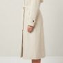 Stradivarius Faux Leather Ivory Trench Coat - Size S, but fits mine M/L (EU 36-38) Image 3