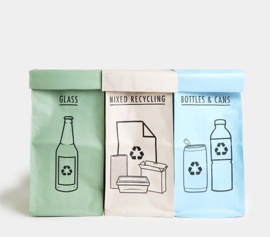 Recycling Bags - Pack Of 3 NEW 33L