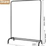 Clothing Rack Heavy Duty Hanging Racks for Clothes with Top Rod and Storage Bottom Shelf Image 2