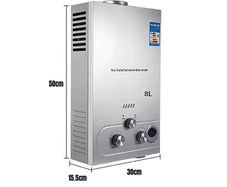 8L LPG Gas Water Heater Stainless Steel Tankless Propane Gas LPG Boiler With Shower Kit Home Camping Appliance