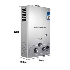 8L LPG Gas Water Heater Stainless Steel Tankless Propane Gas LPG Boiler With Shower Kit Home Camping Appliance