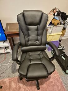 3 month old gaming chair, reclines, has heated seat and massages
