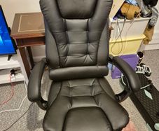 3 month old gaming chair, reclines, has heated seat and massages