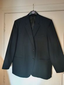 Mens Navy Pinstripe Blazer / Suit Jacket