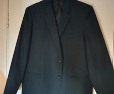 Mens Navy Pinstripe Blazer / Suit Jacket