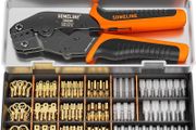 NEW SALE | Crimping Tool Set with 12 Sizes Wire Connector Set, Crimp Plier 0.25-2.5mm Squared (AWG 24-14) Non-Insulated Open Barrel