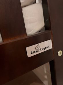 baby elegance dark brown cot