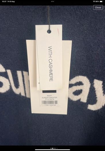 jumper Bnwt Carolyn Donnelly logo jumper with cashmere size small oversized