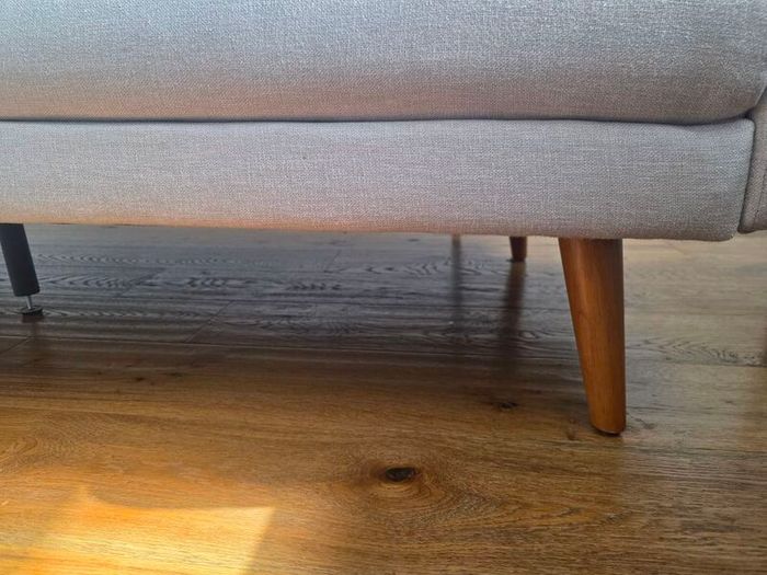 3 Seater Sofa Bed Light Grey Fabric Excellent Condition