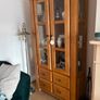 solid oak glass cabinet Image 7