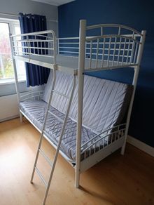 bunk bed with double bed futon