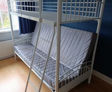 bunk bed with double bed futon