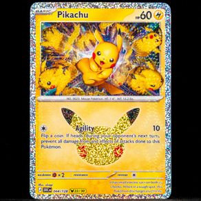 Pikachu 044/128 Holo Rare 22/30 30th Celebration Anniversary Pokemon Card
