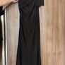 Long Black satin dress, Size L Image 2