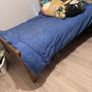 Double Wooden Bed Frame and Mattress Image 4