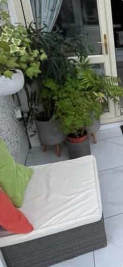Rattan garden corner sofa