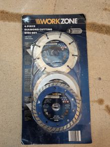 4 piece diamond cutting disc set, workzone brand