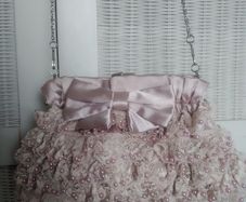 Vintage Beaded Lace Evening Bag Purse Clutch