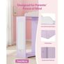 Kids Dress Up Storage, with Jewelry Cabinet, Dress Up Closet with Mirror and Shelves, Princess Costumes Wardrobe Closet, Toddler Costume Organizer Armoire, for Bedroom, Kids Room, Girls, Purple Image 5