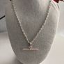 Antique Silver Plated T-bar Necklace Image 2