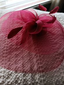 Burgundy wedding fascinator
