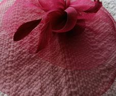 Burgundy wedding fascinator