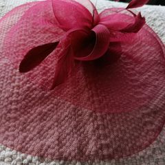 Burgundy wedding fascinator