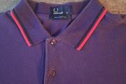 Fred Perry M1200 Twin Tipped Polo Shirt Purple Pink  XL