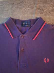 Fred Perry M1200 Twin Tipped Polo Shirt Purple Pink  XL