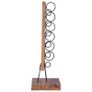 Wine Rack for 6 Bottles 35x35x100 cm Solid Teak Wood Image 3