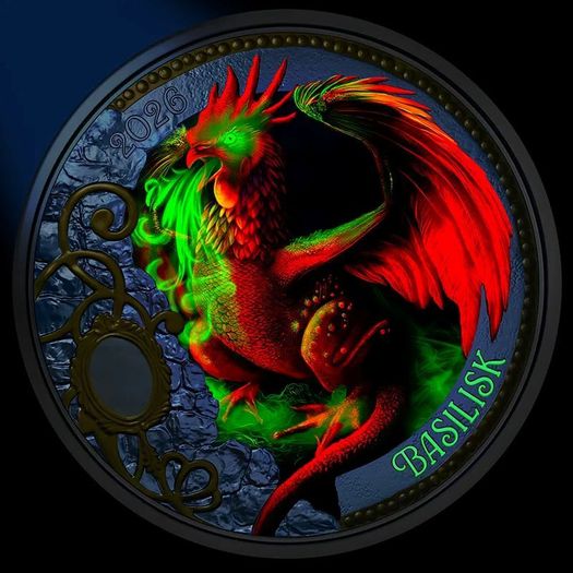 Austria 3 Euro Coin 2026 - Series Mythical Creatures The Basilisk.Uncirculated.